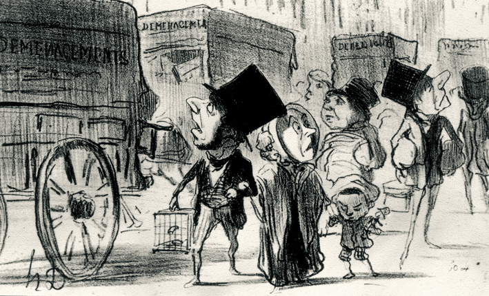  奥诺雷·杜米埃 Honore Daumier ——租户和业主—卡通